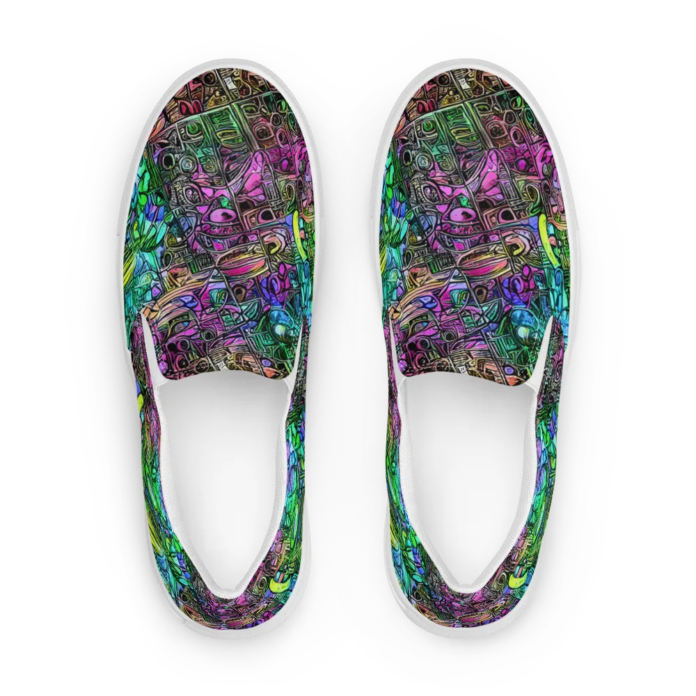 Ultraviolet Uproar on Men's Slip-On Canvas Shoes — Front