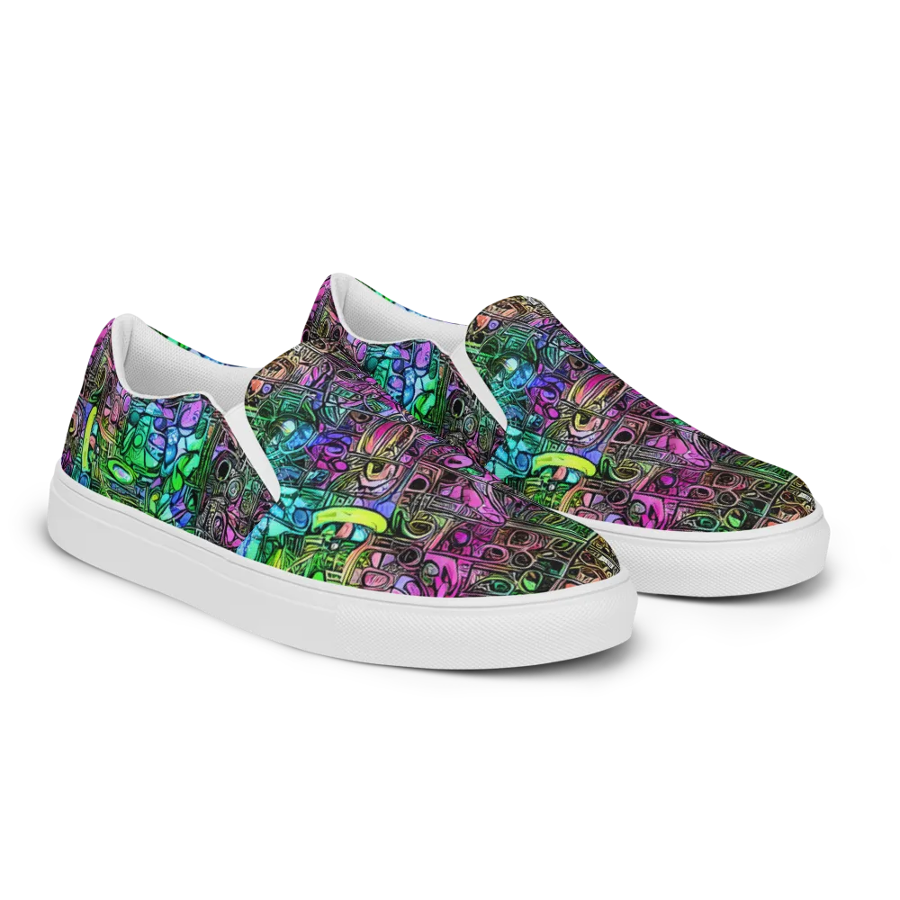 Ultraviolet Uproar on Men's Slip-On Canvas Shoes — Right Front