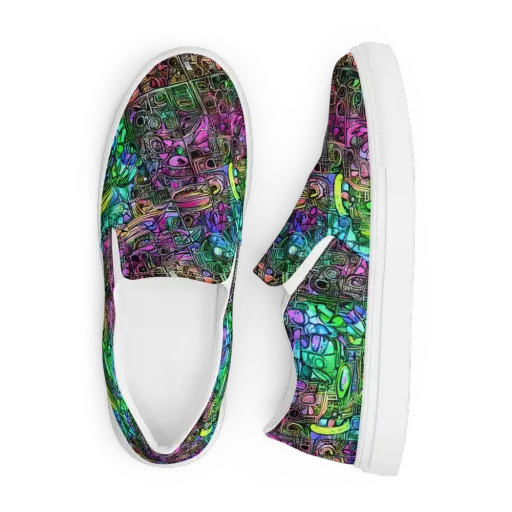 Ultraviolet Uproar on a Men's Slip-On Canvas Shoes