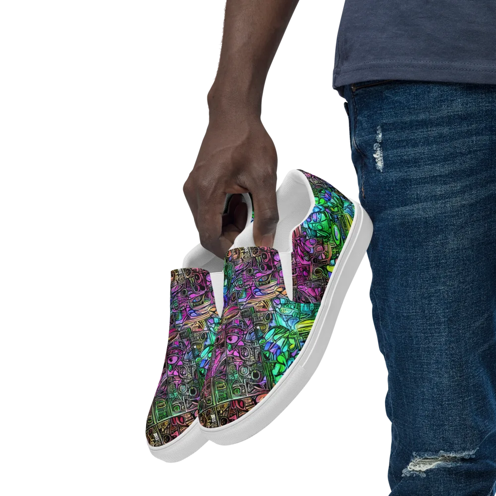 Ultraviolet Uproar on Men's Slip-On Canvas Shoes — Left Front