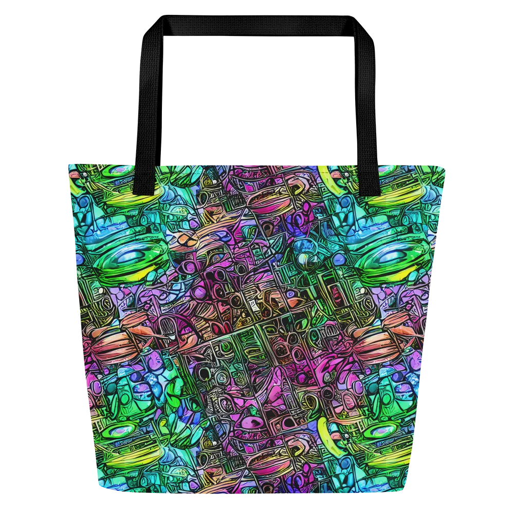 Ultraviolet Uproar on Large Tote Bag W/ Pocket — Front