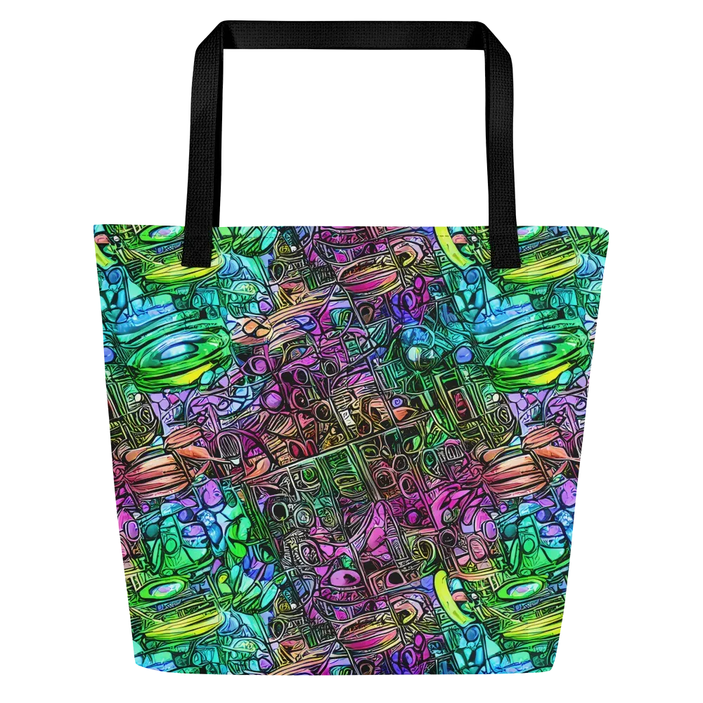 Ultraviolet Uproar on Large Tote Bag W/ Pocket — Front