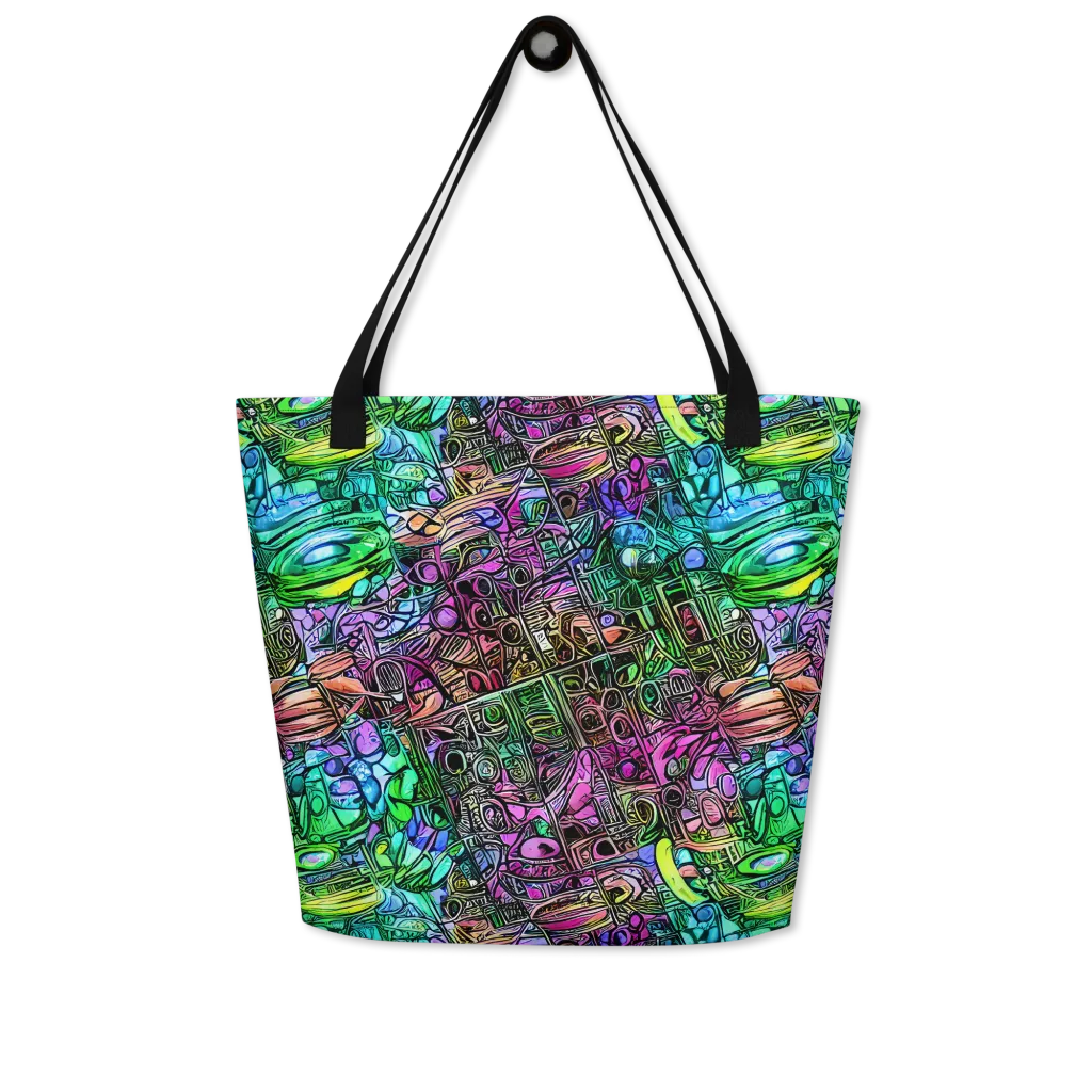 Ultraviolet Uproar on Large Tote Bag W/ Pocket — Front