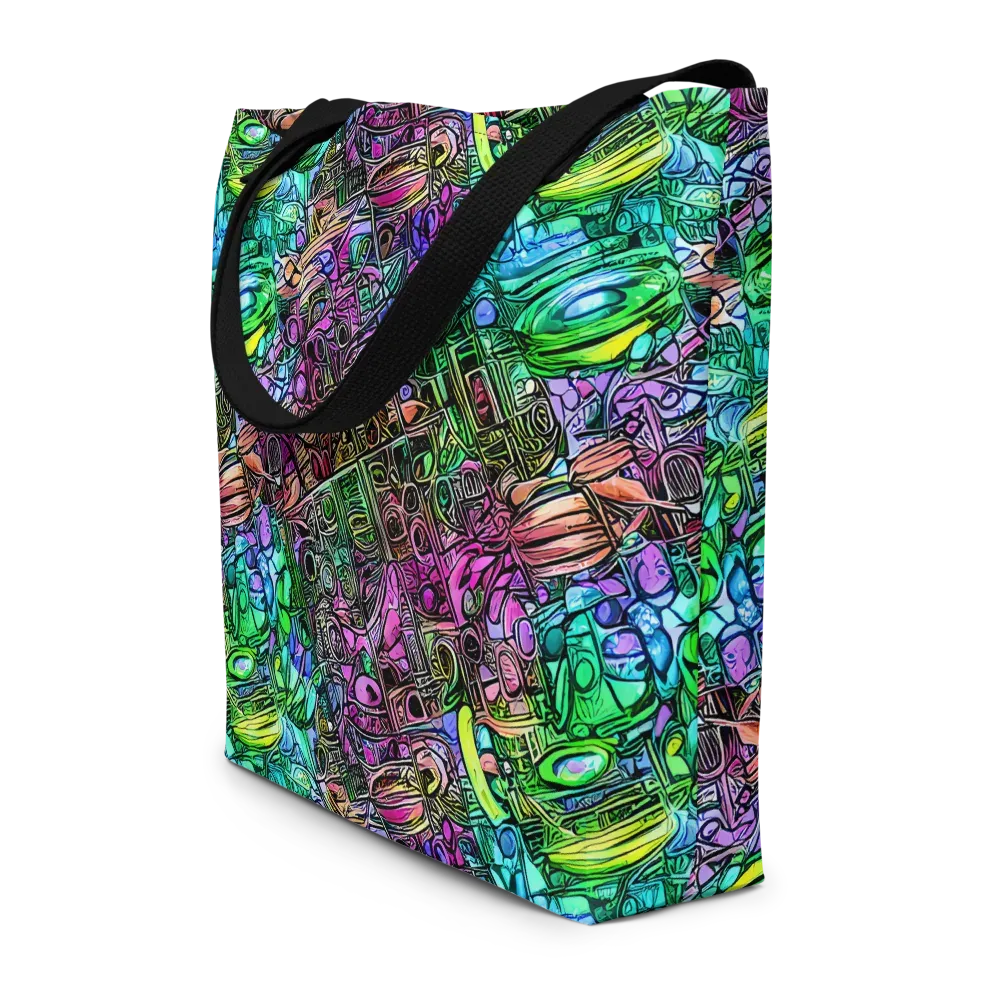 Ultraviolet Uproar on Large Tote Bag W/ Pocket — Front