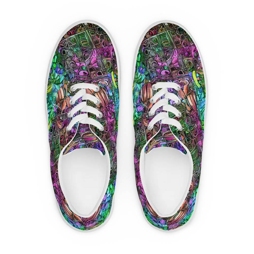Ultraviolet Uproar on Men's Lace-Up Canvas Shoes — Front