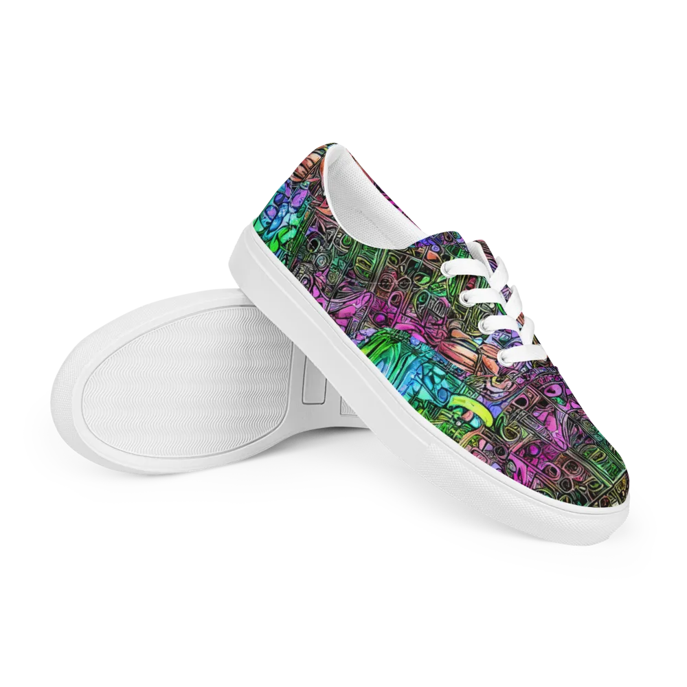 Ultraviolet Uproar on Men's Lace-Up Canvas Shoes — Right Front