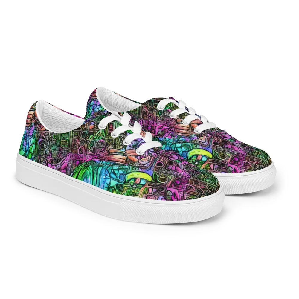 Ultraviolet Uproar on Men's Lace-Up Canvas Shoes — Right Front