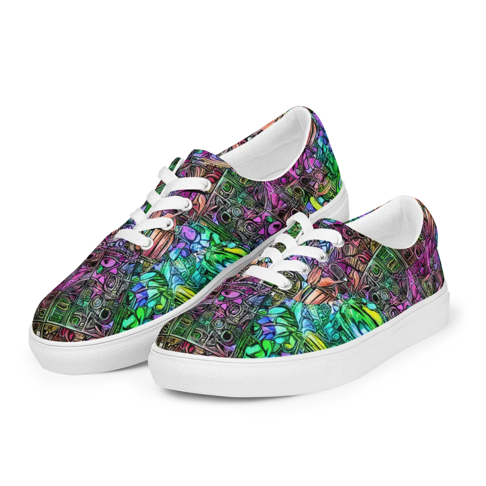 Ultraviolet Uproar on Men's Lace-Up Canvas Shoes — Left Front