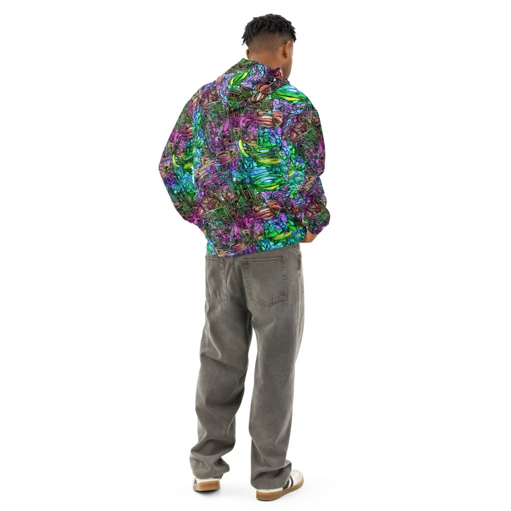 Ultraviolet Uproar on Cotton Hoodie — Back