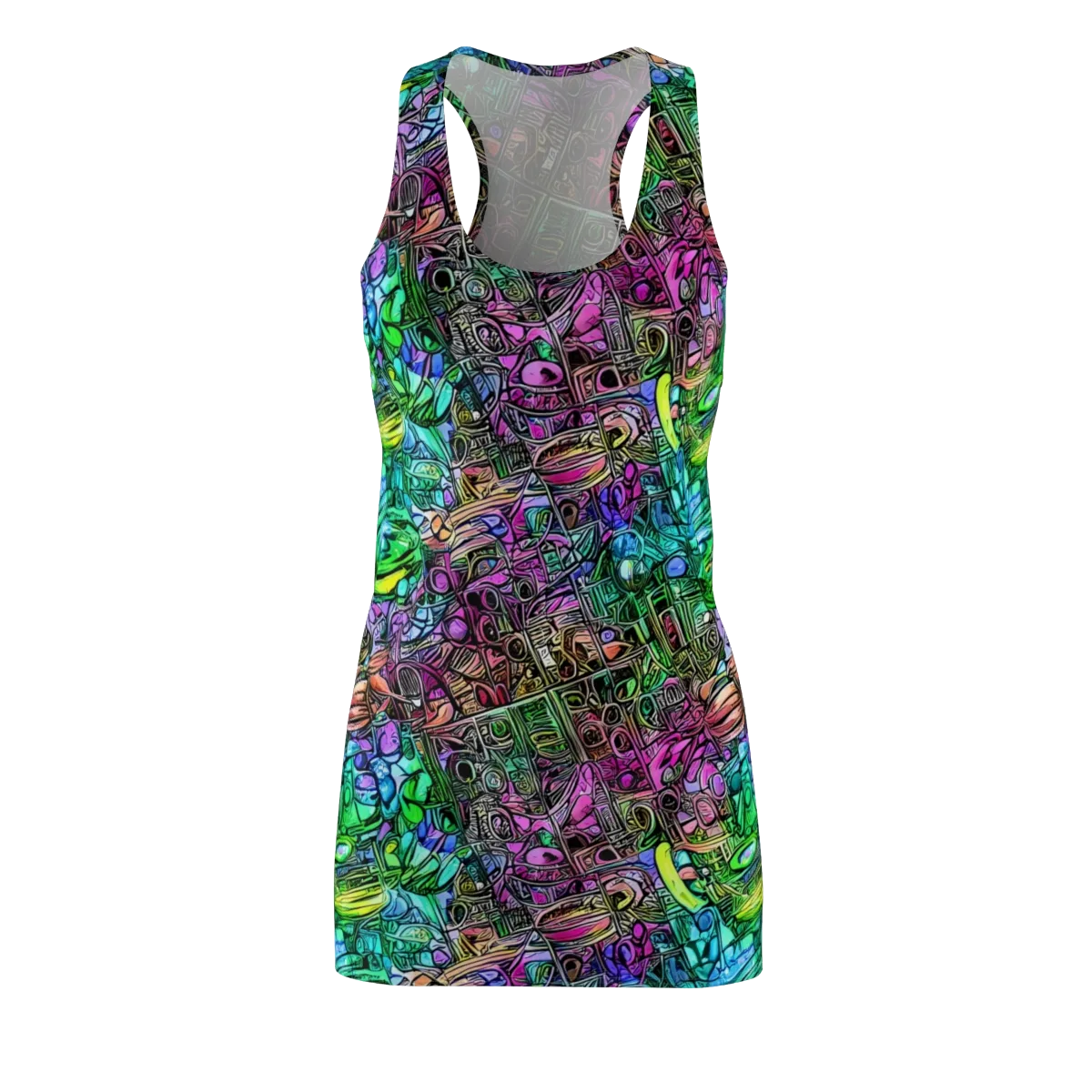 Ultraviolet Uproar on Racerback Dress — Front