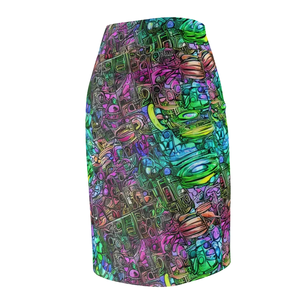 Ultraviolet Uproar on Pencil Skirt — Back Side