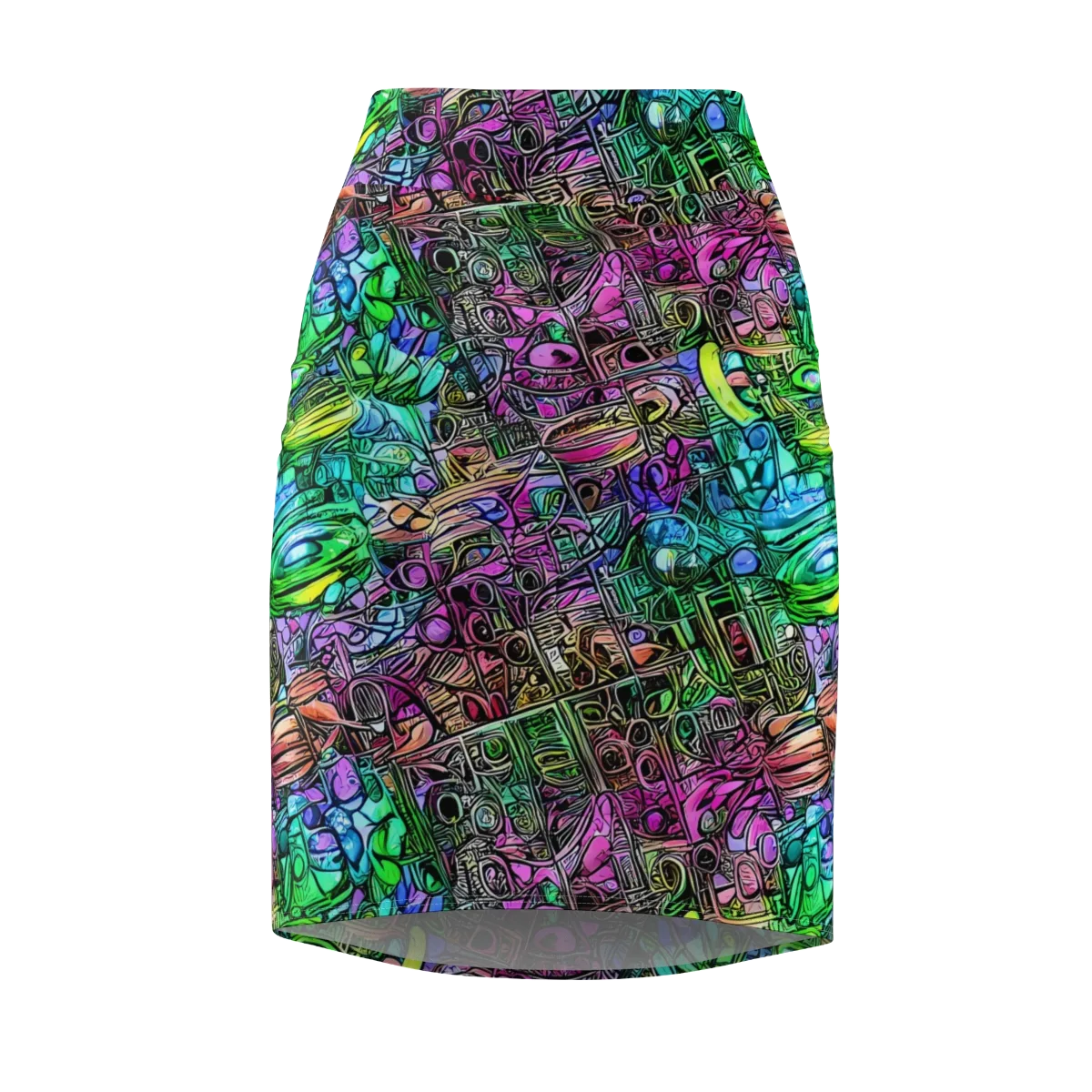Ultraviolet Uproar on Pencil Skirt — Front