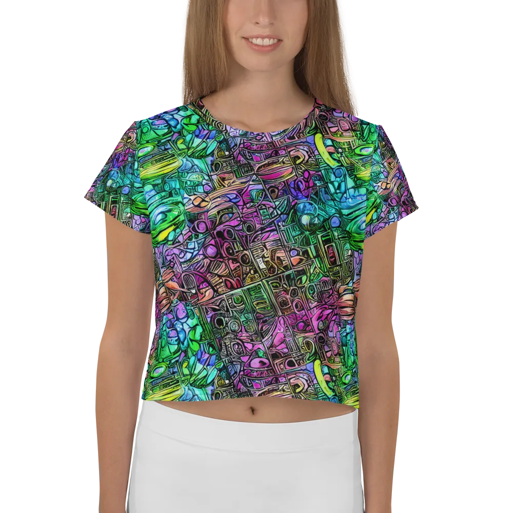 Ultraviolet Uproar on Crop Tee — Front