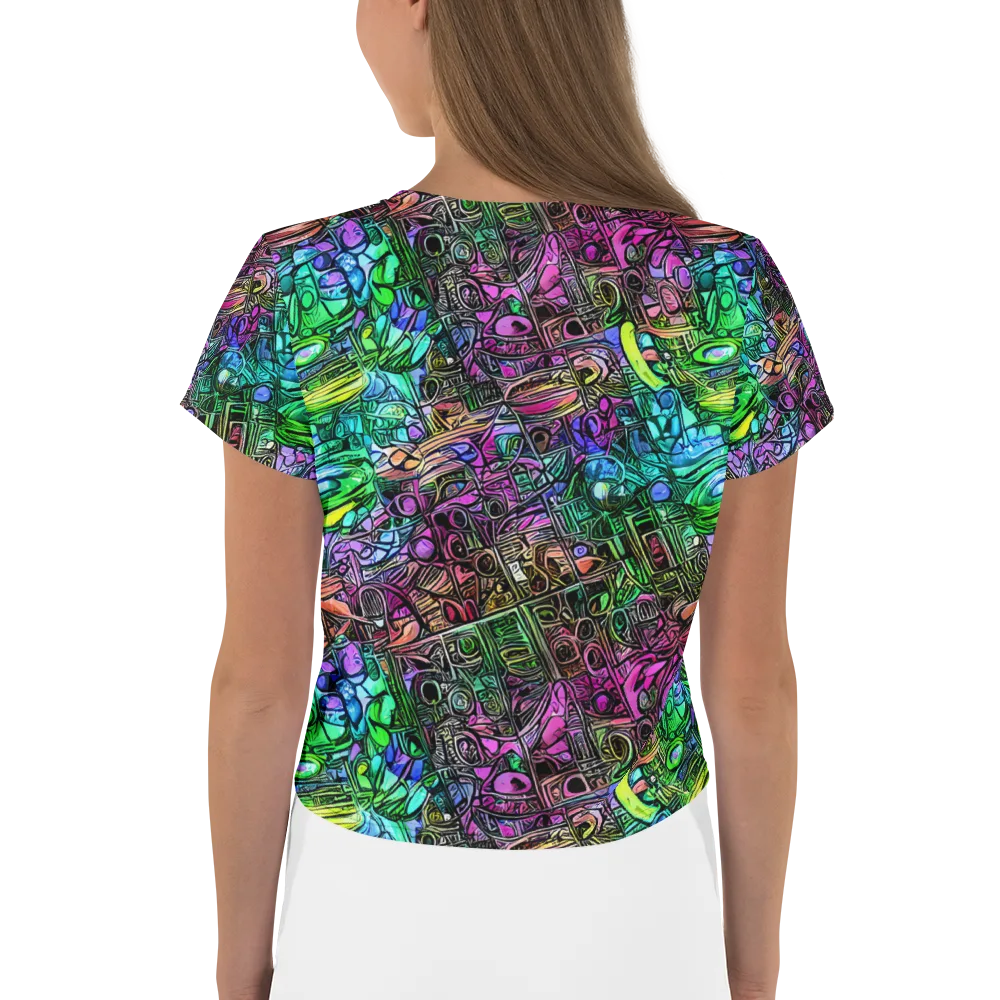 Ultraviolet Uproar on Crop Tee — Back