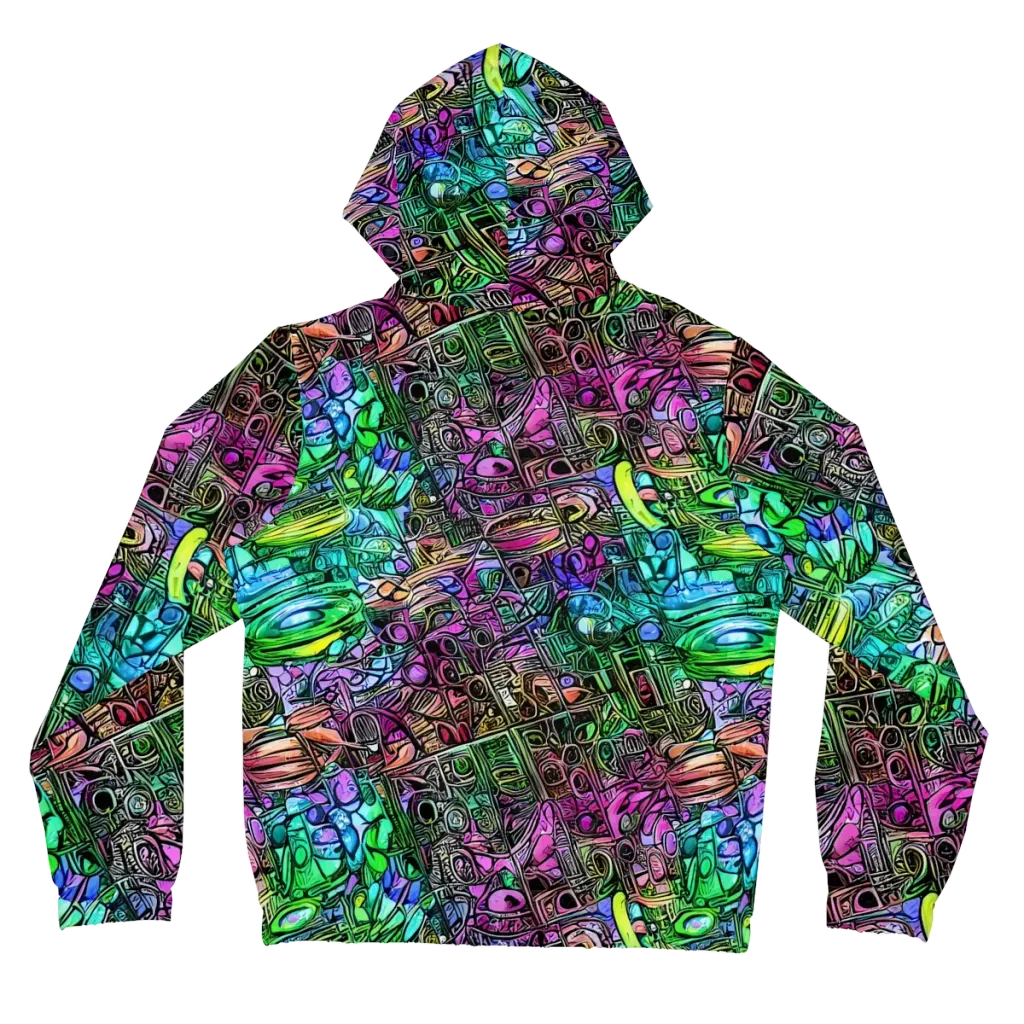 Ultraviolet Uproar on Women's Full-Zip Hoodie — Back