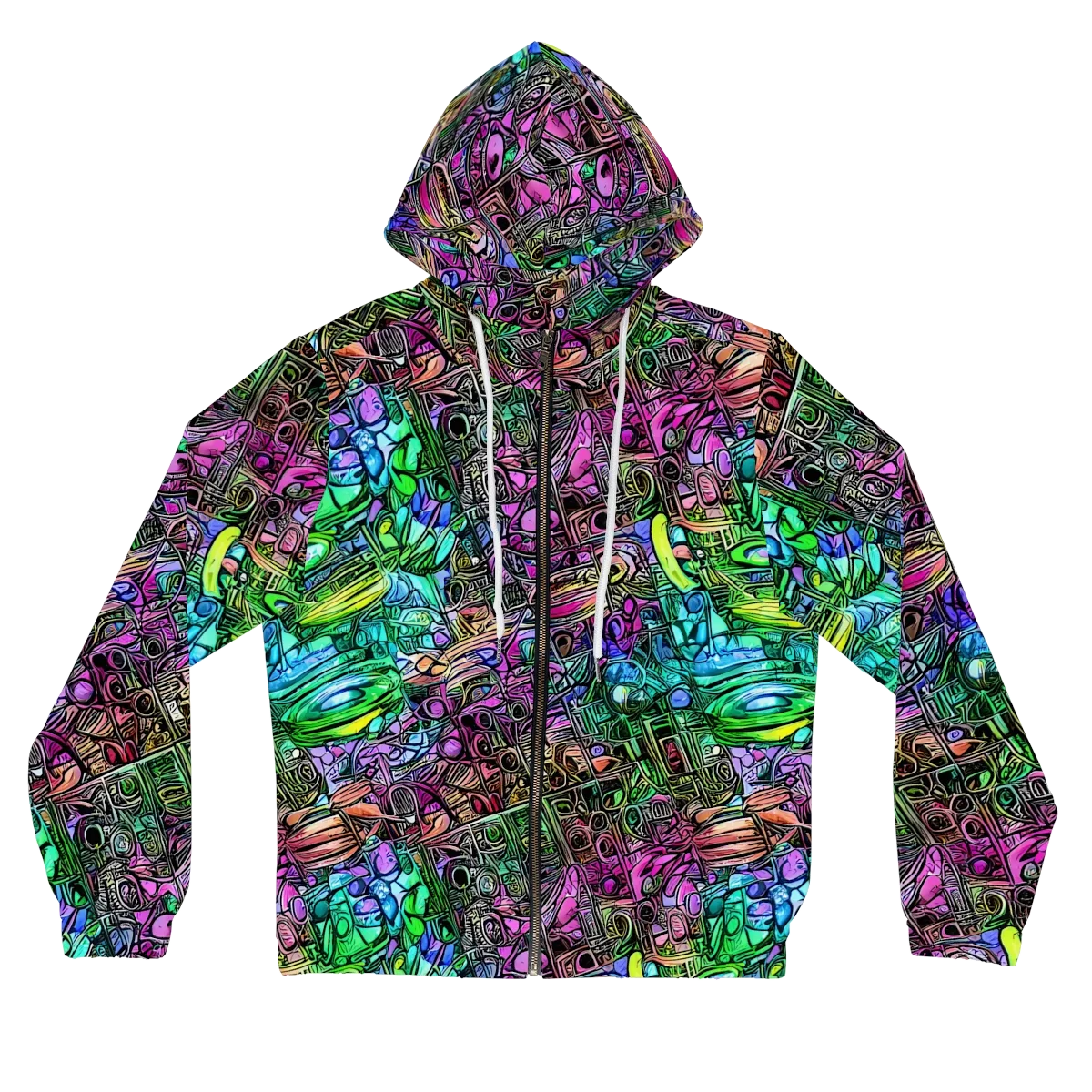 Ultraviolet Uproar on Women's Full-Zip Hoodie — Front