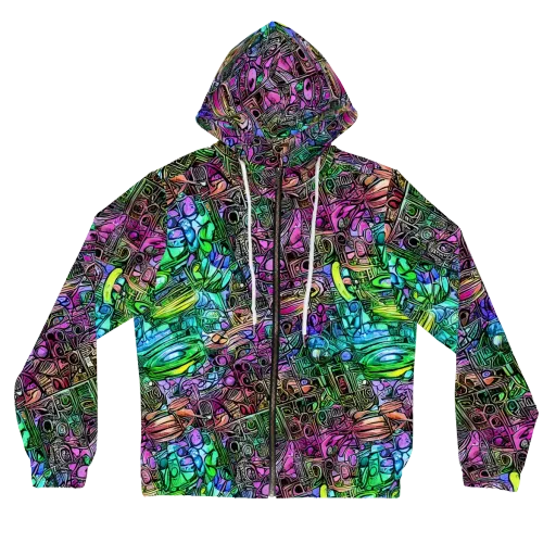 Ultraviolet Uproar on a Women's Full-Zip Hoodie