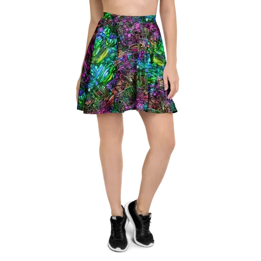 Ultraviolet Uproar on a Skater Skirt