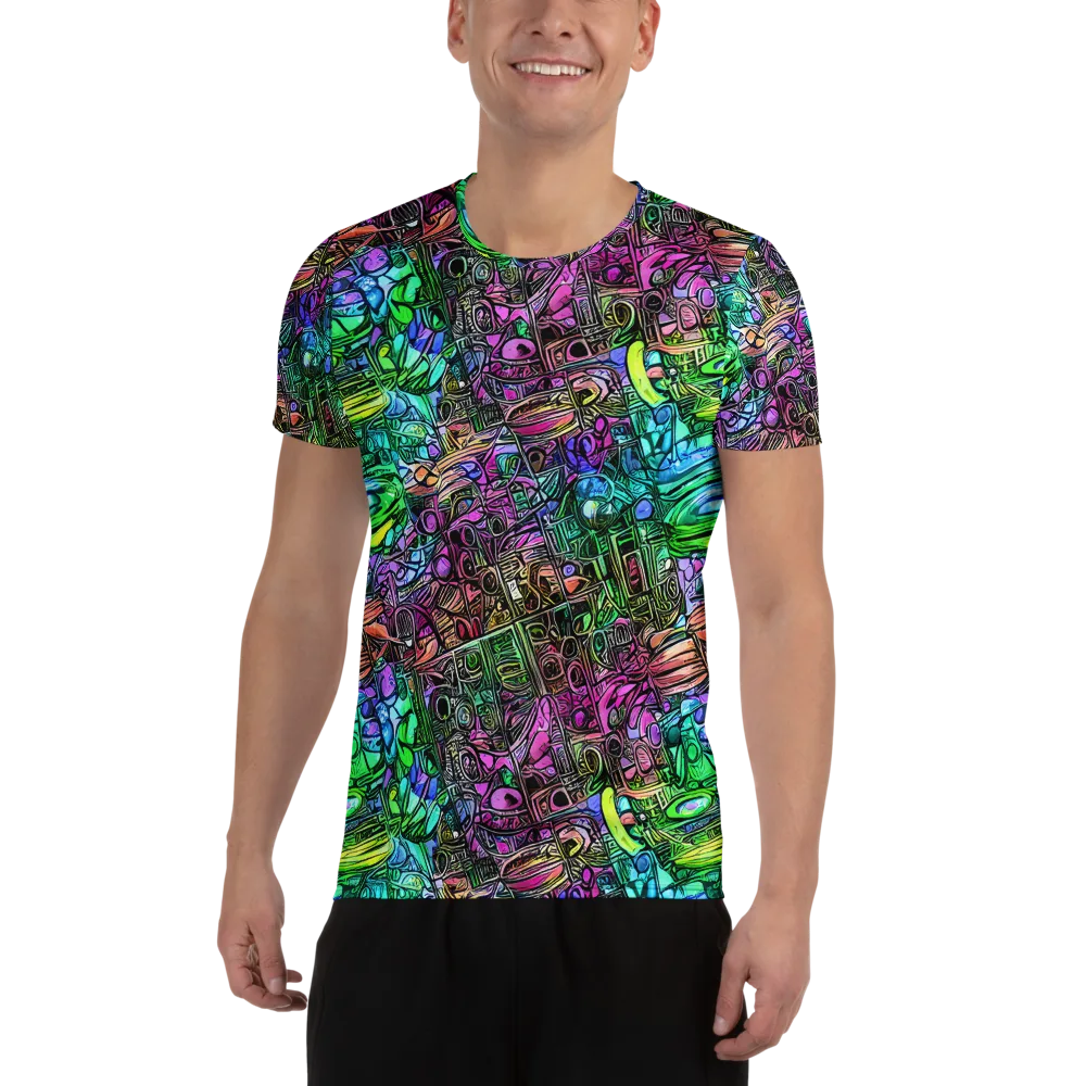 Ultraviolet Uproar on Men's Athletic T-Shirt — Front