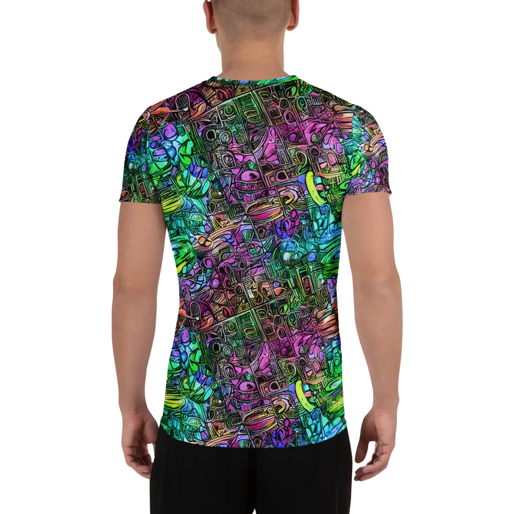 Ultraviolet Uproar on Men's Athletic T-Shirt — Back