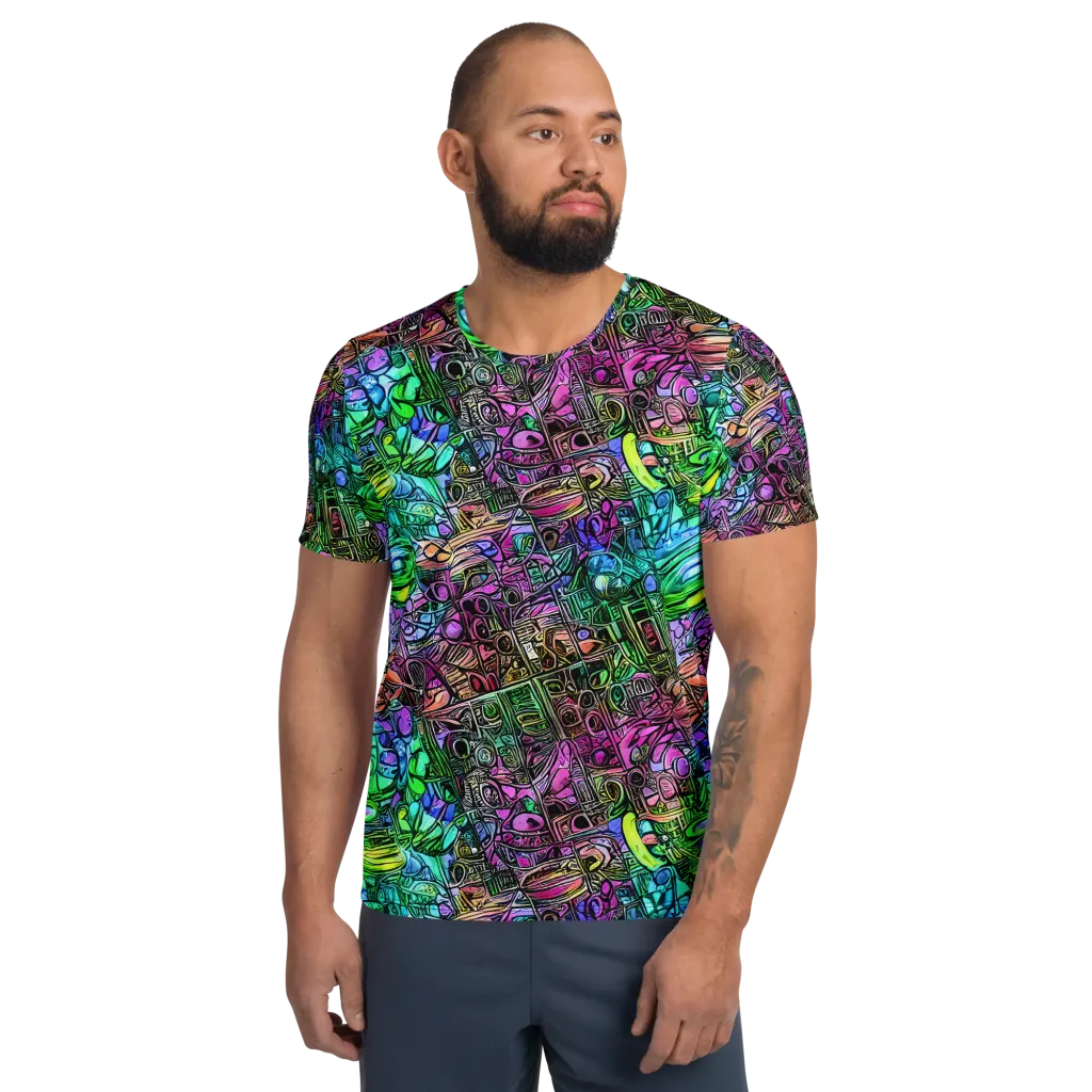 Ultraviolet Uproar on Men's Athletic T-Shirt — Front