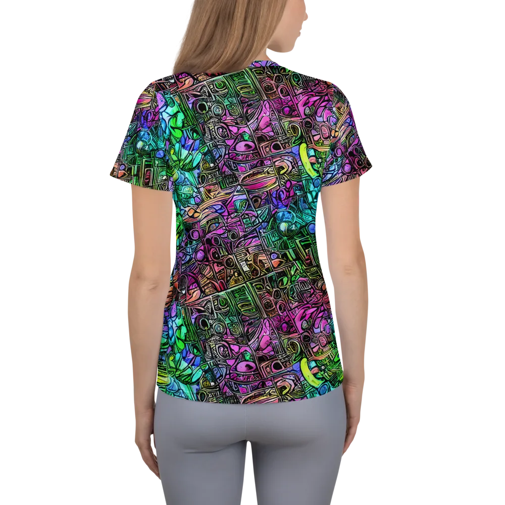Ultraviolet Uproar on Women's Athletic T-Shirt — Back