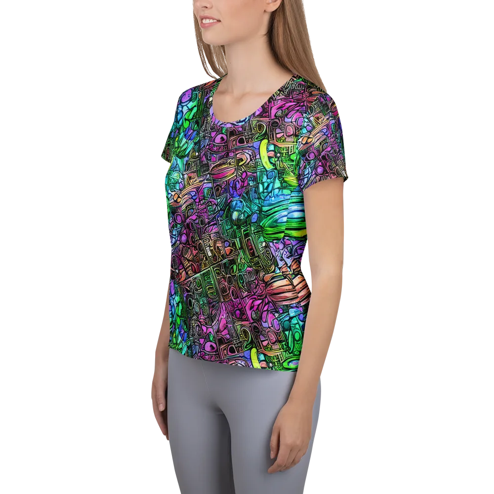 Ultraviolet Uproar on Women's Athletic T-Shirt — Left