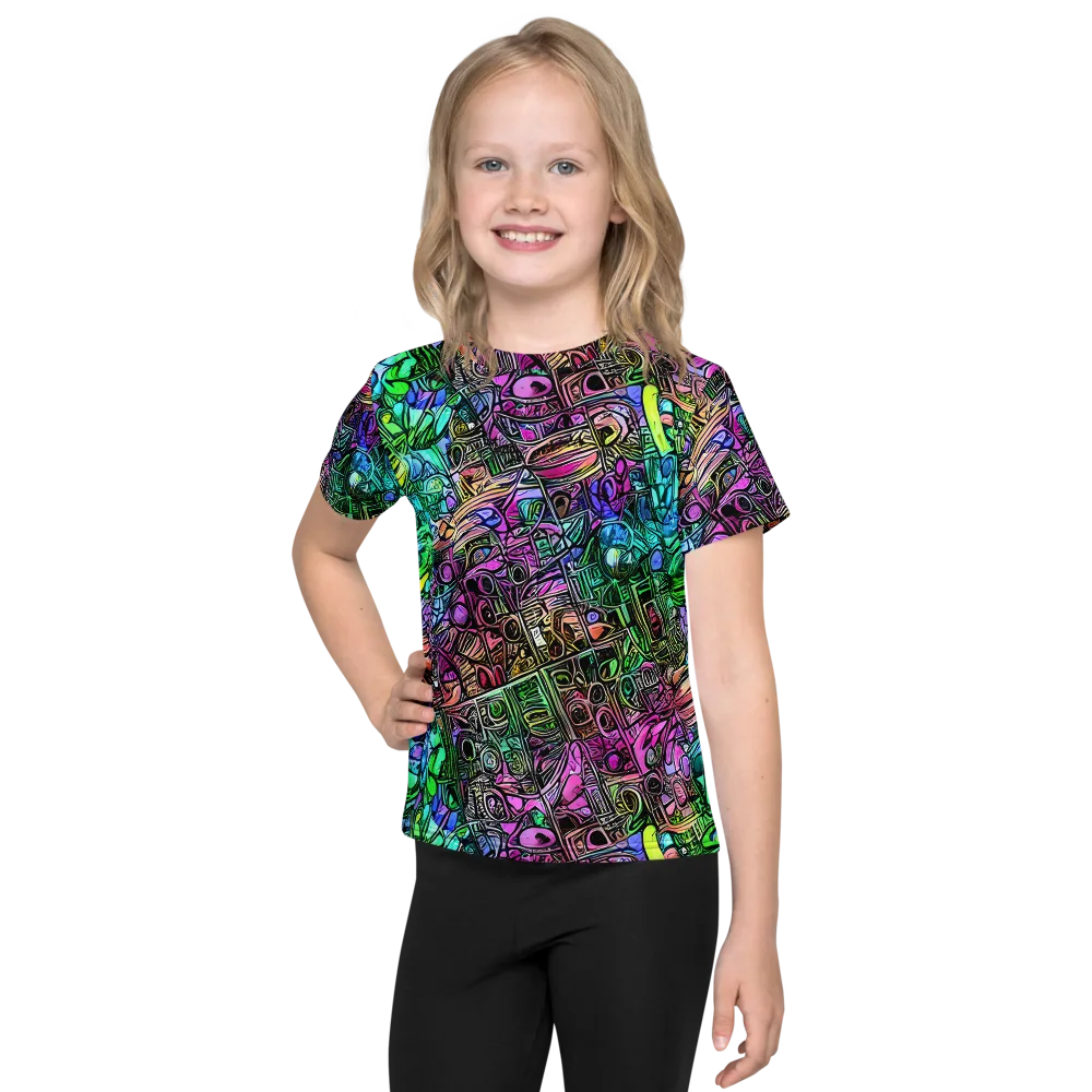 Ultraviolet Uproar on Kids Crew Neck T-Shirt — Front