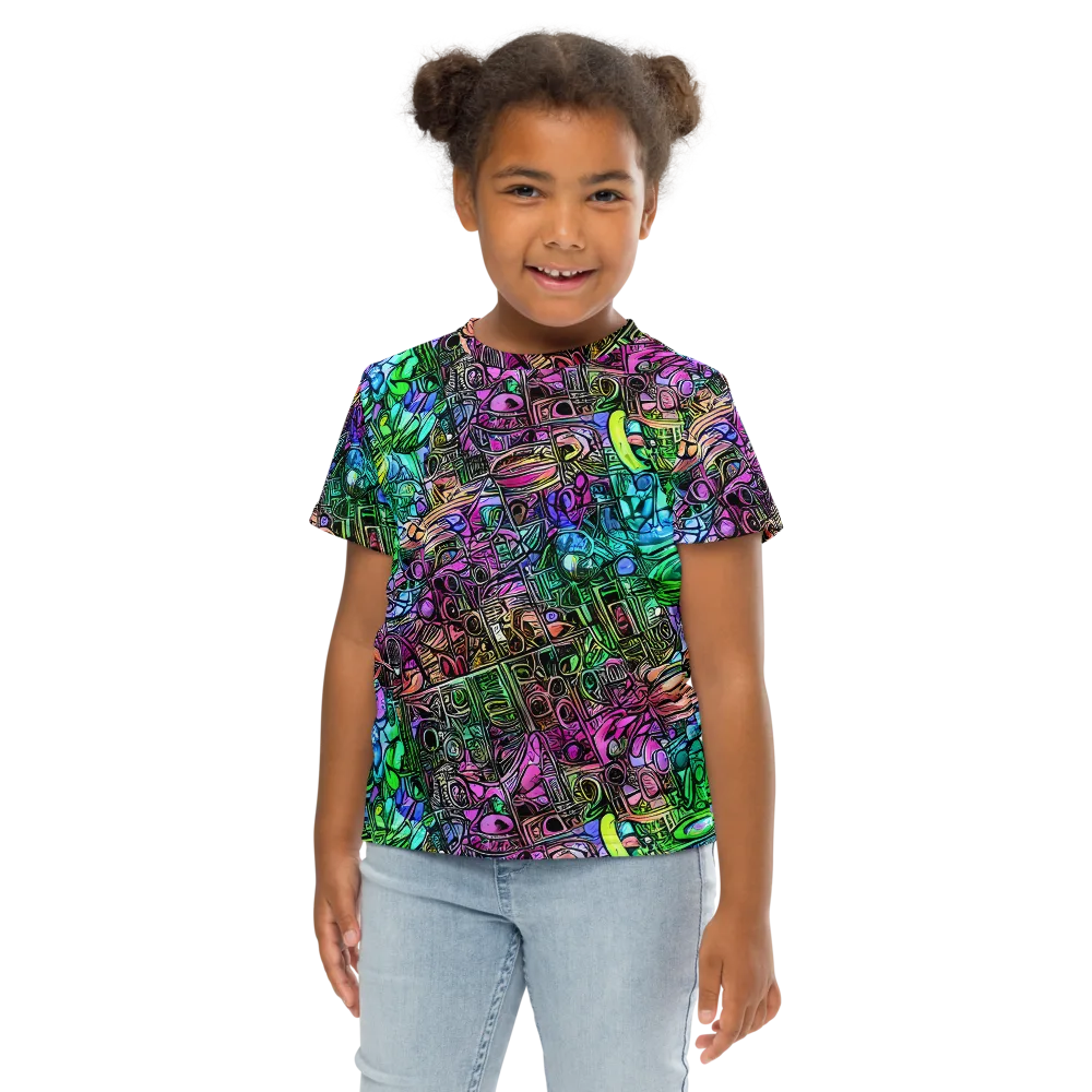 Ultraviolet Uproar on Kids Crew Neck T-Shirt — Front