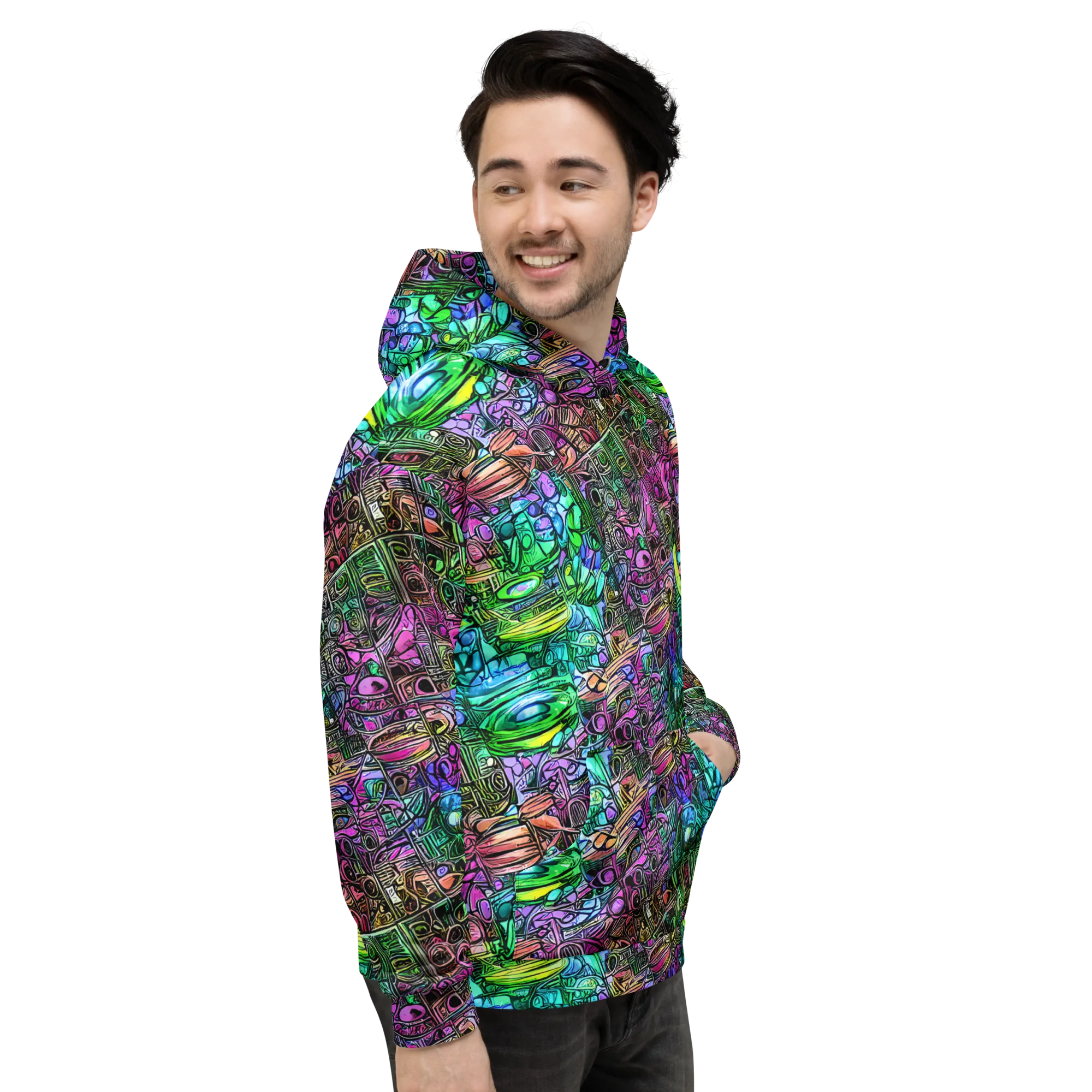 Ultraviolet Uproar on Hoodie — Right