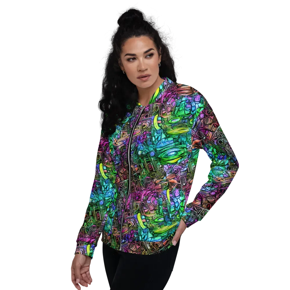 Ultraviolet Uproar on Bomber Jacket — Left