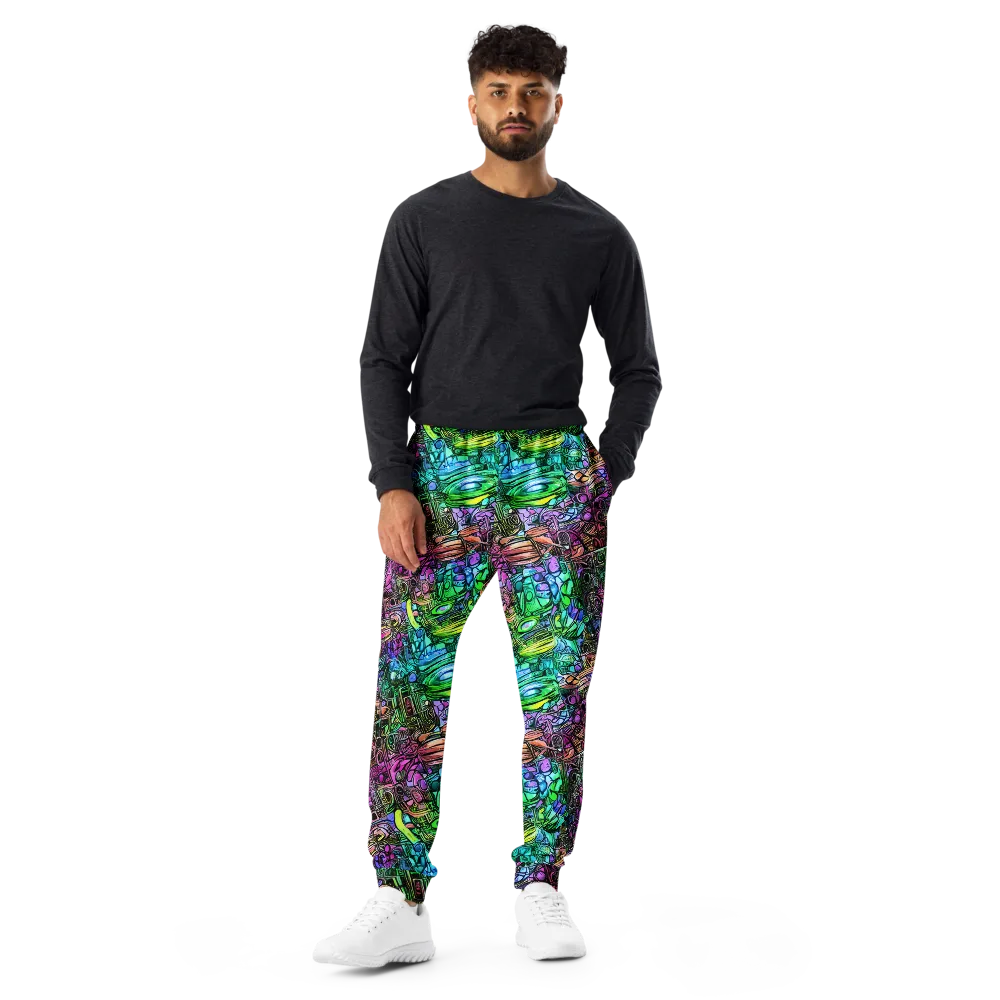 Ultraviolet Uproar on Men's Joggers — Front