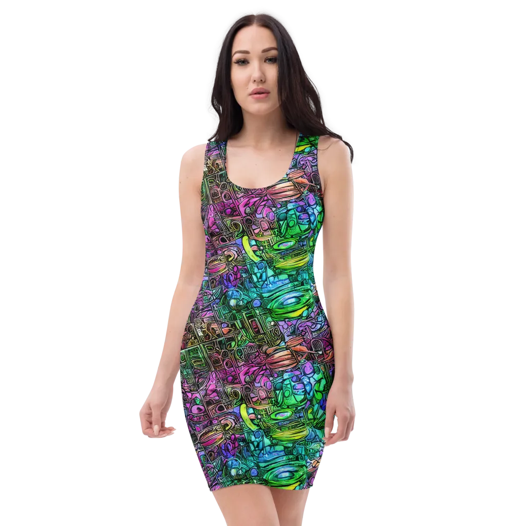 Ultraviolet Uproar on Bodycon Dress — Front