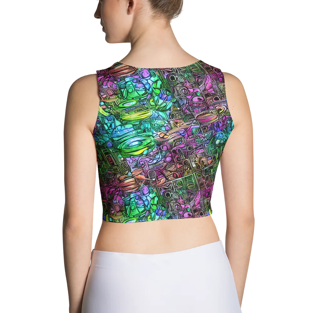 Ultraviolet Uproar on Crop Top — Back