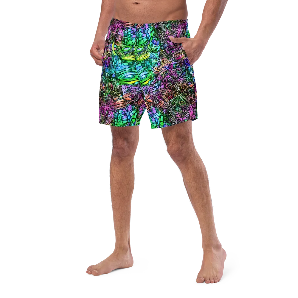 Ultraviolet Uproar on Swim Trunks — Left Front