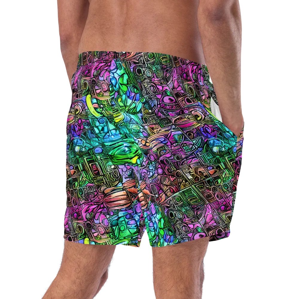 Ultraviolet Uproar on Swim Trunks — Right Back
