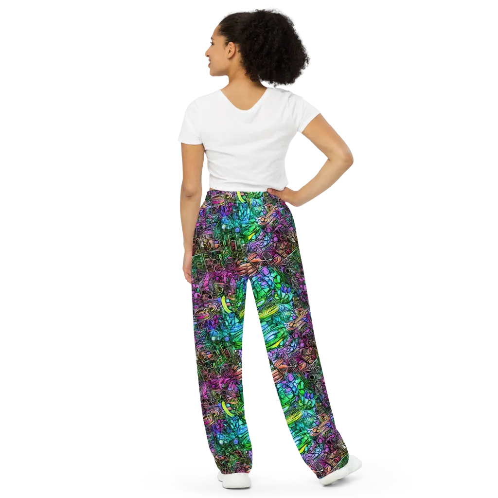 Ultraviolet Uproar on Wide-Leg Pants — Back