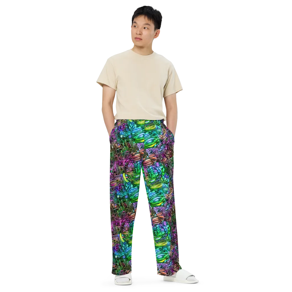 Ultraviolet Uproar on Wide-Leg Pants — Front