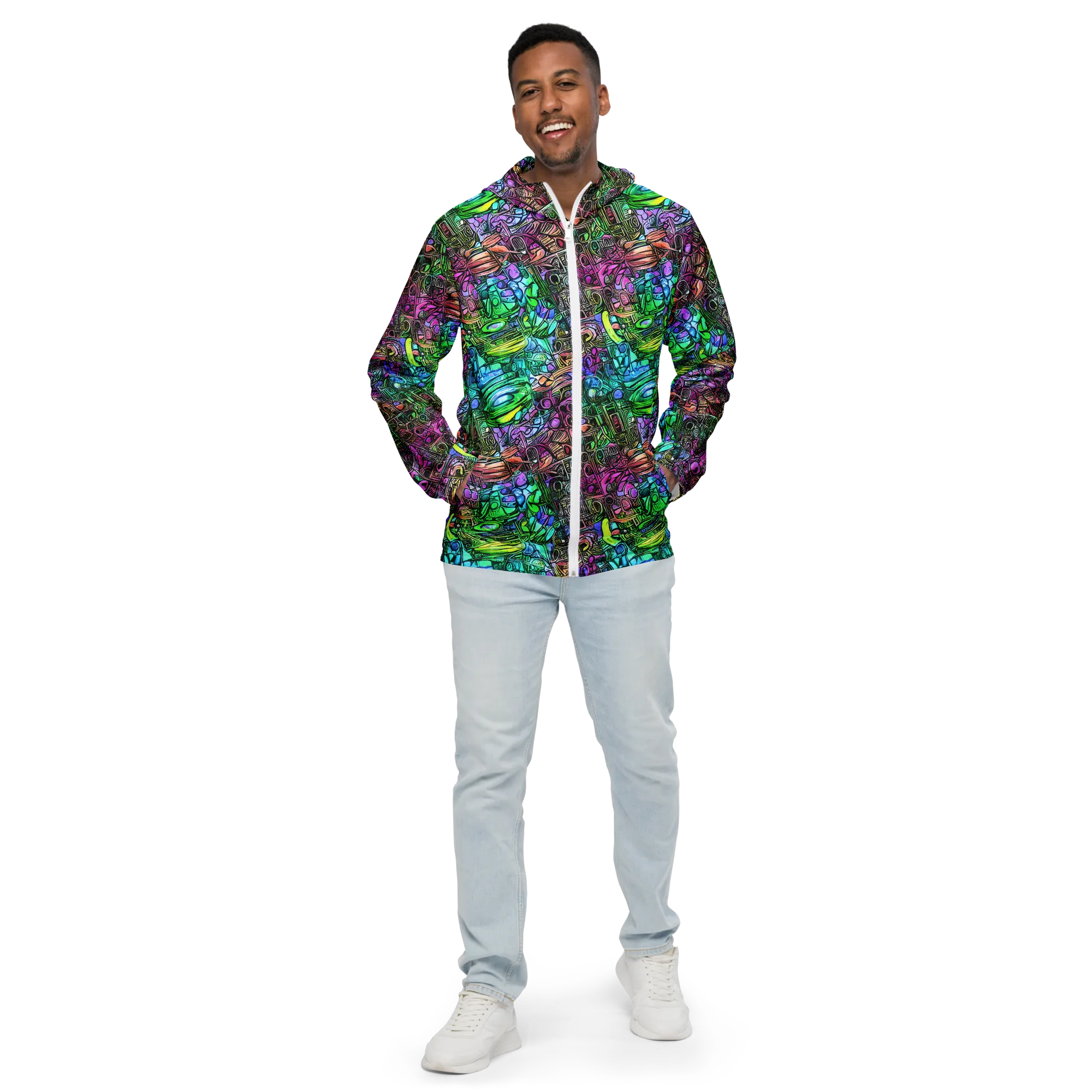 Ultraviolet Uproar on Men's Windbreaker — Front