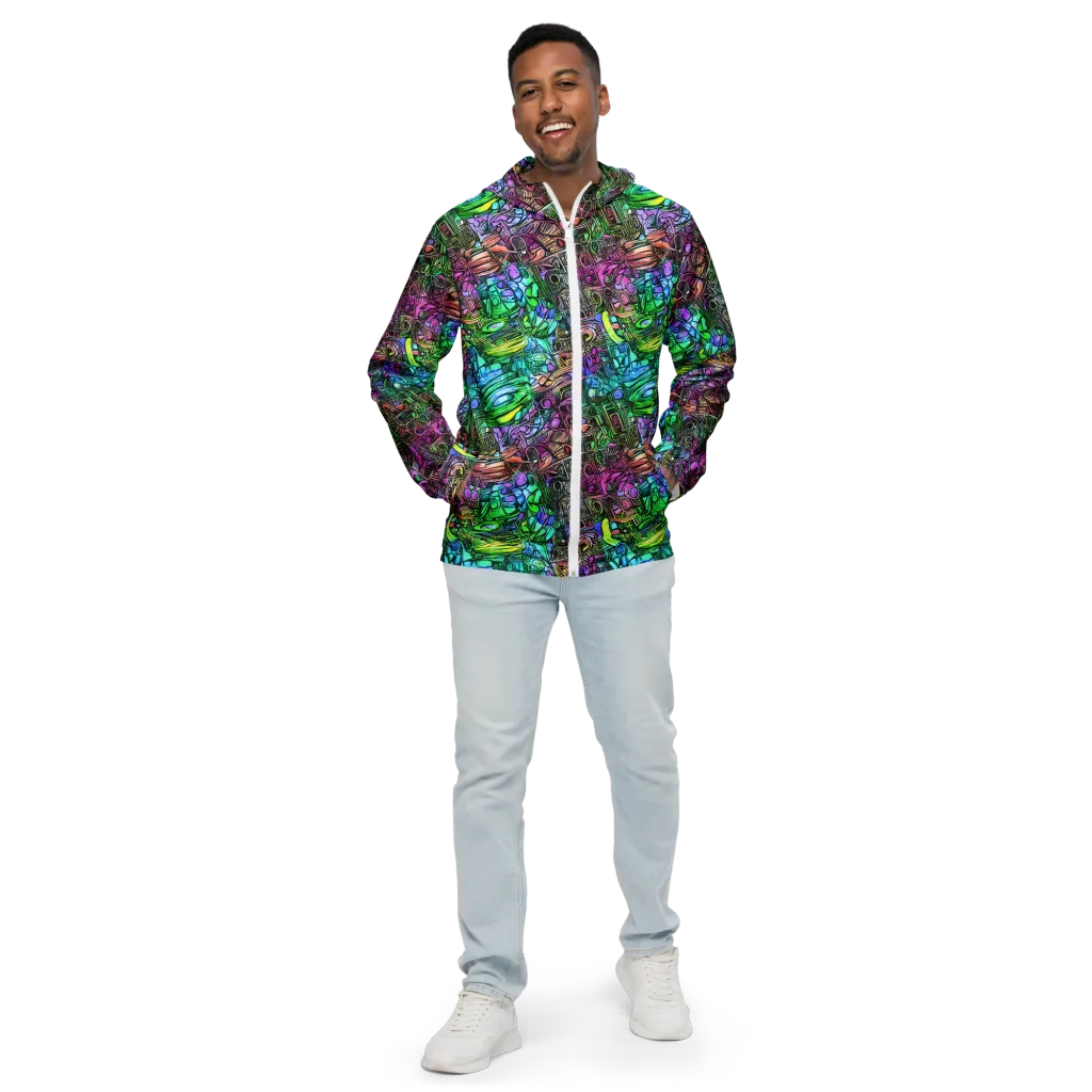 Ultraviolet Uproar on Men's Windbreaker — Front
