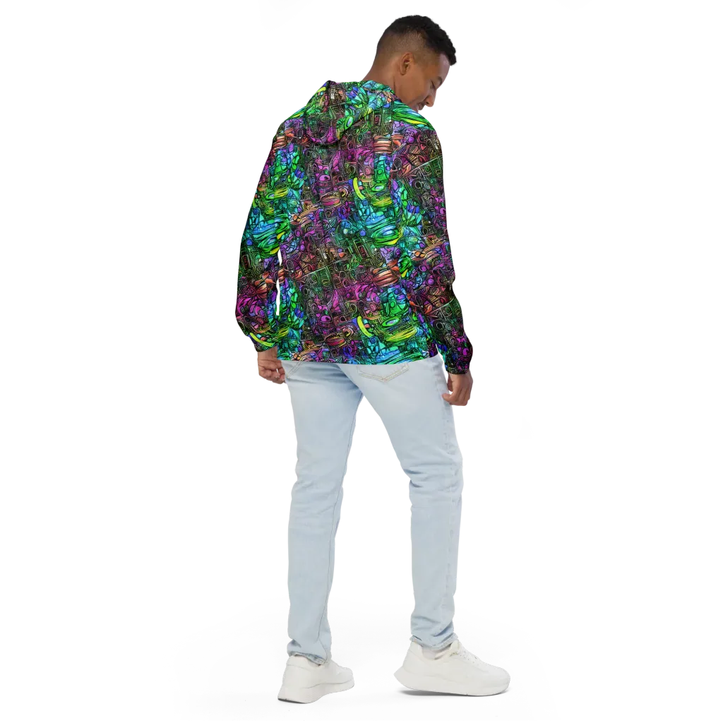 Ultraviolet Uproar on Men's Windbreaker — Back