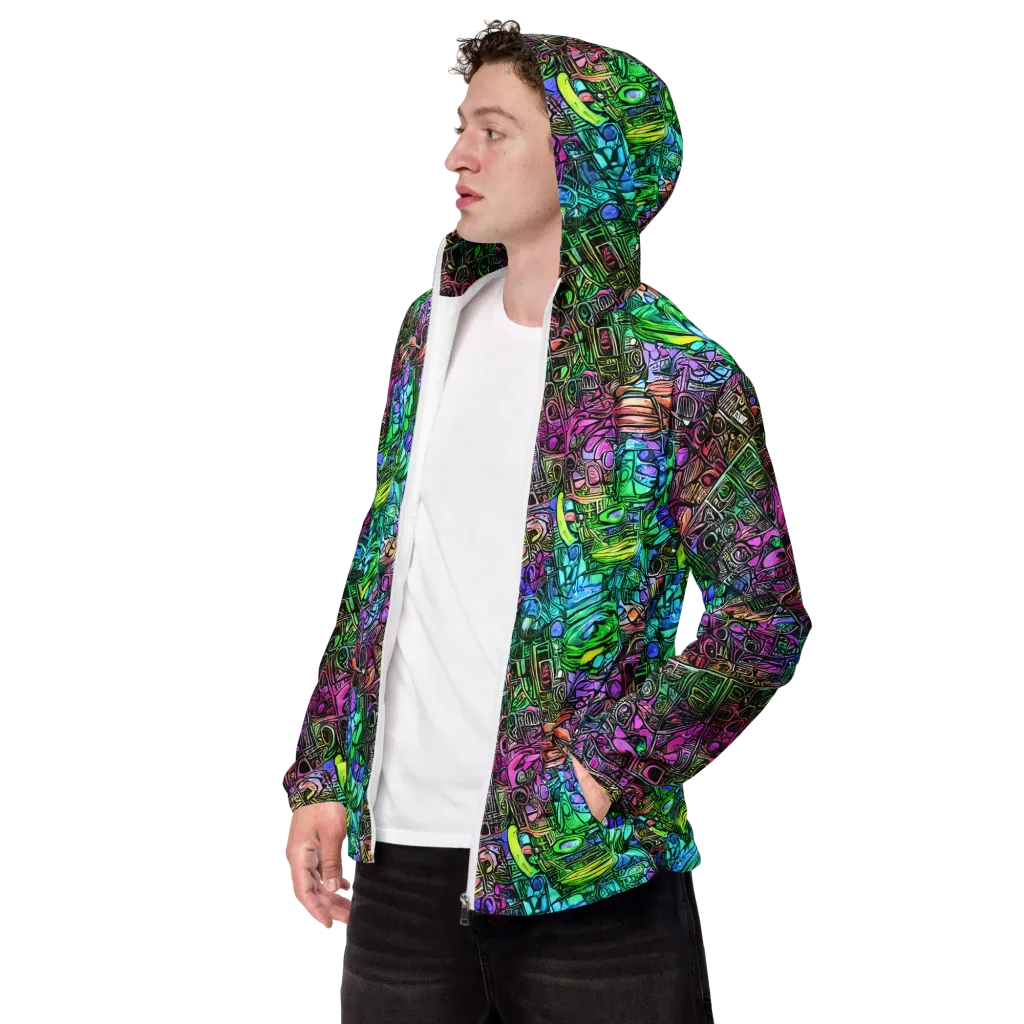 Ultraviolet Uproar on Men's Windbreaker — Left Front
