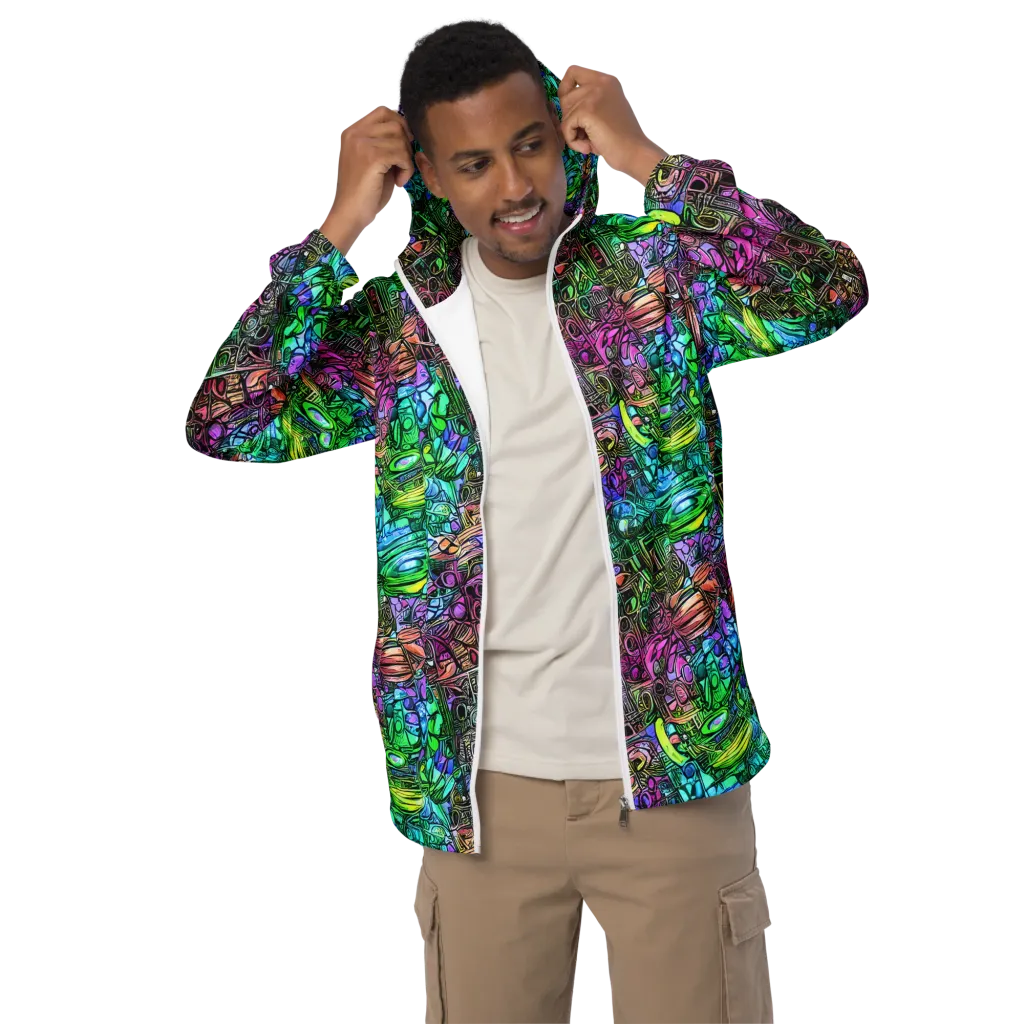 Ultraviolet Uproar on Men's Windbreaker — Front