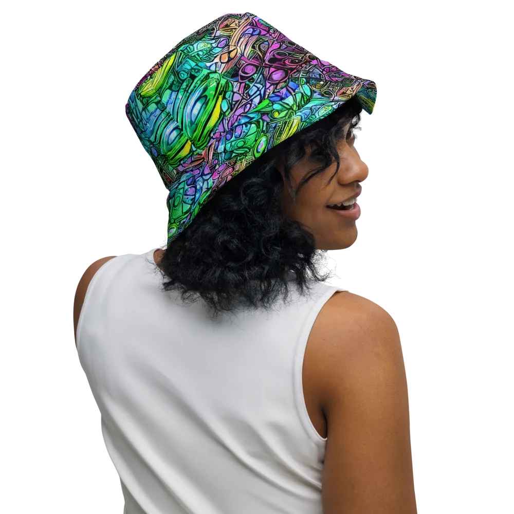 Ultraviolet Uproar on Reversible Bucket Hat — Right Outside