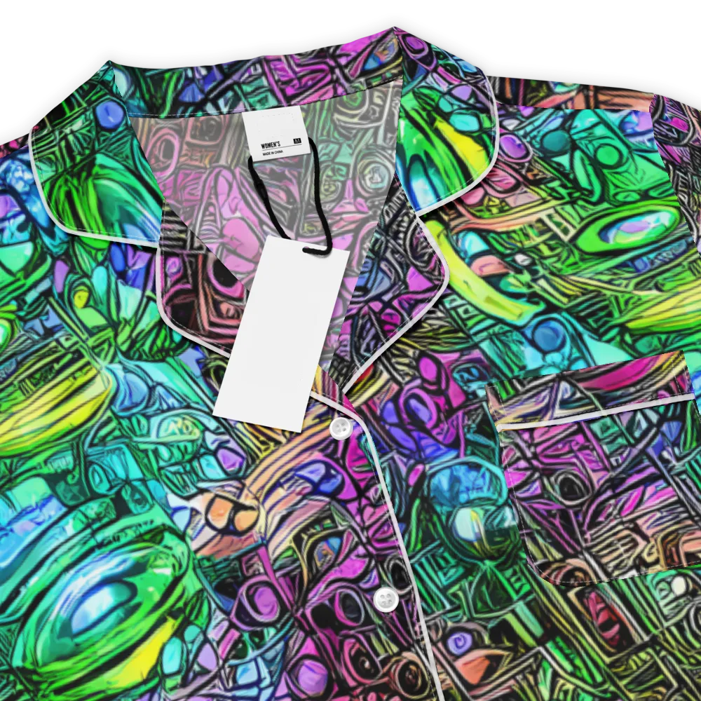 Ultraviolet Uproar on Women's Short Sleeve Pajama Top — Product details