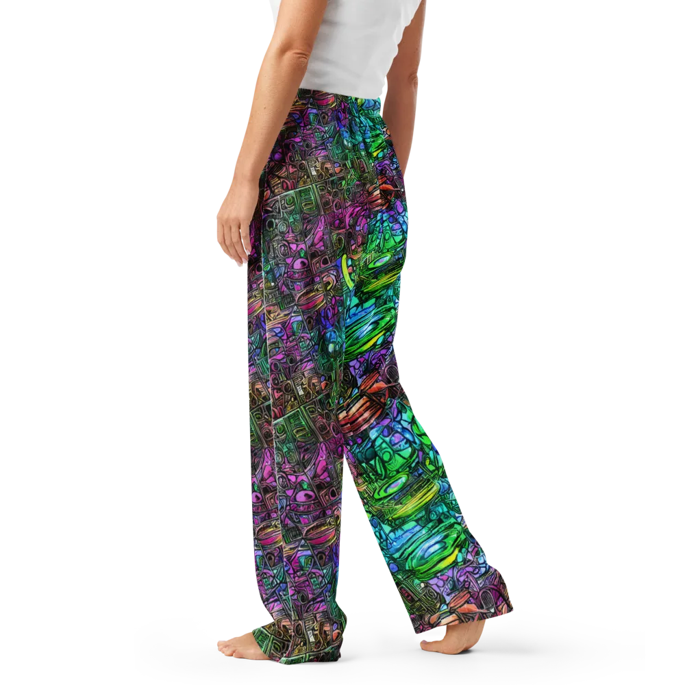 Ultraviolet Uproar on Women's Pajama Pants — Left
