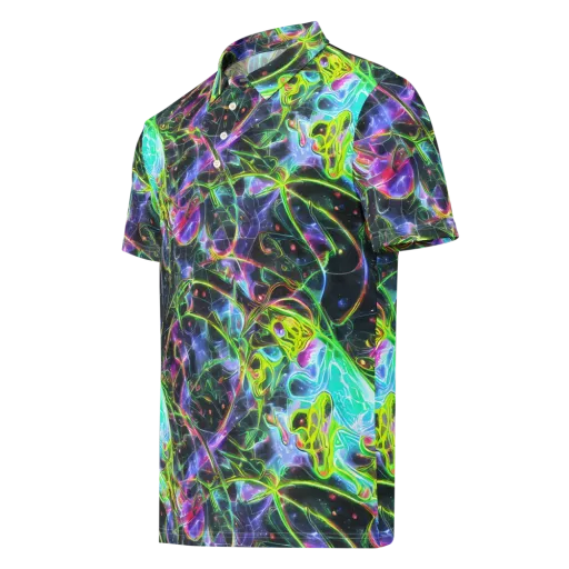 Midnight Biolume on a Men's Slim Fit Polo Shirt