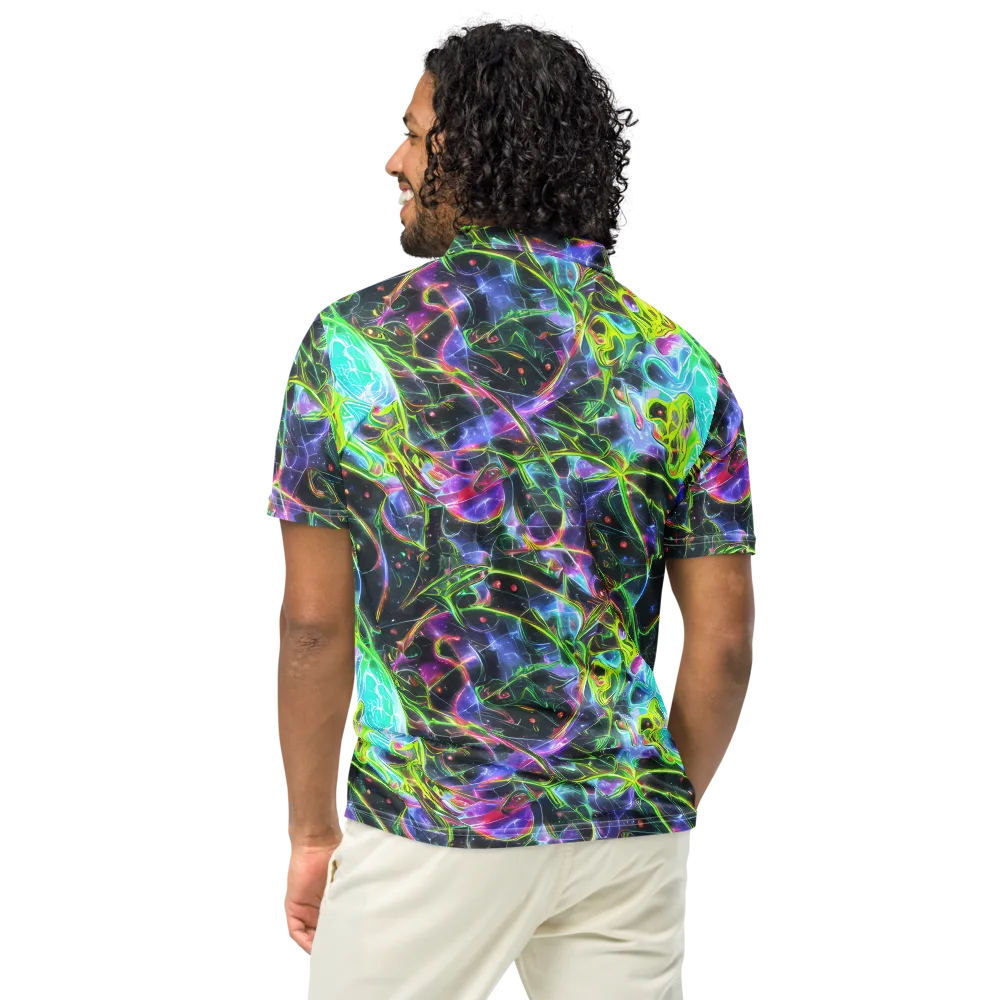 Midnight Biolume on Men's Slim Fit Polo Shirt — Back