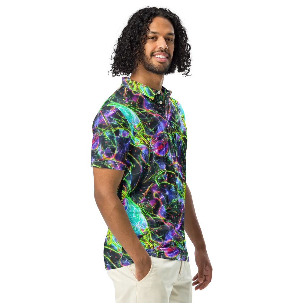 Midnight Biolume on Men's Slim Fit Polo Shirt — Right Front
