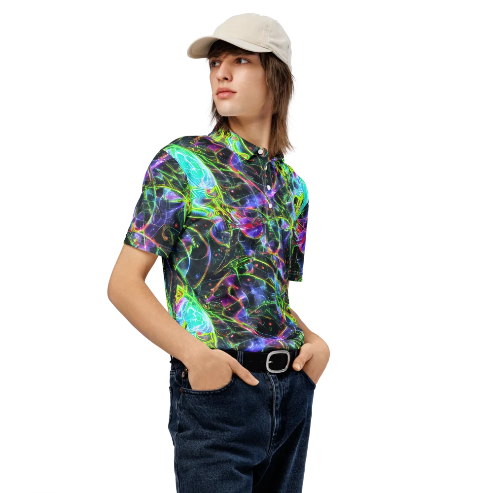 Midnight Biolume on Men's Slim Fit Polo Shirt — Right Front